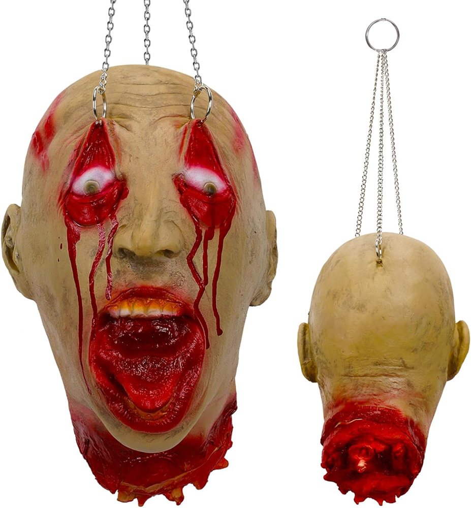 Bulex Hanging Severed Zombie Head Prop